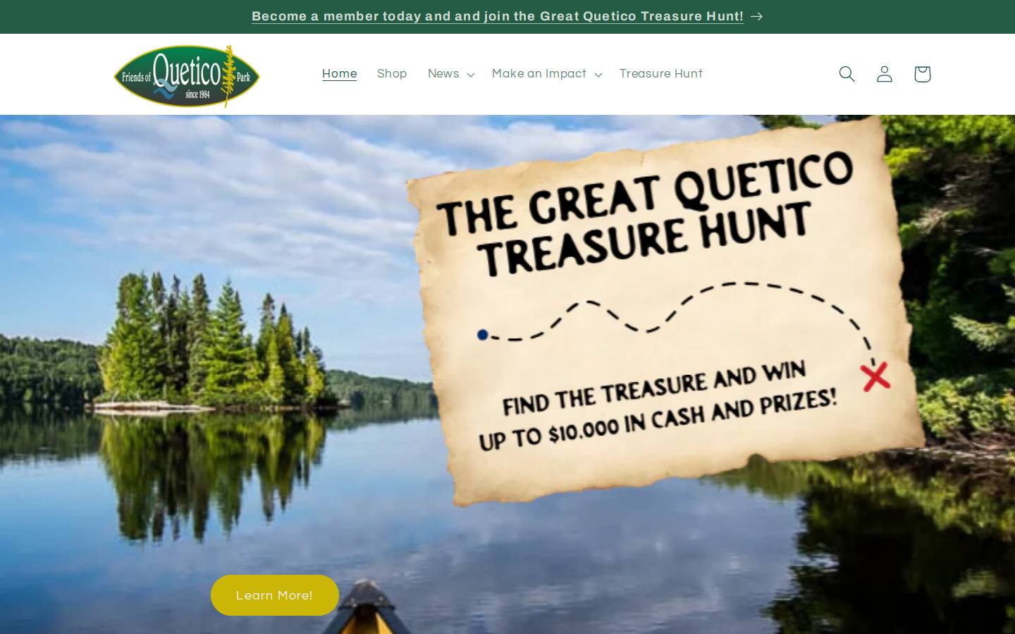 friendsofquetico.com homepage screenshot