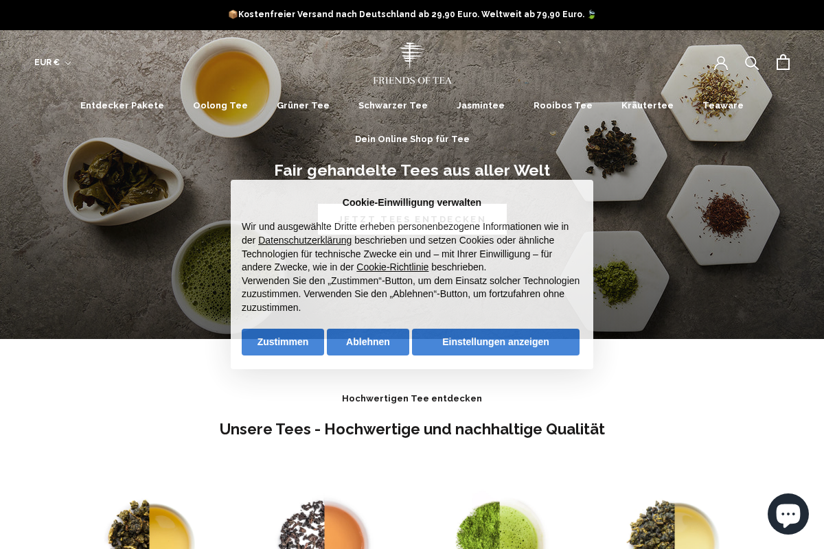 Friends of Tea homepage screenshot