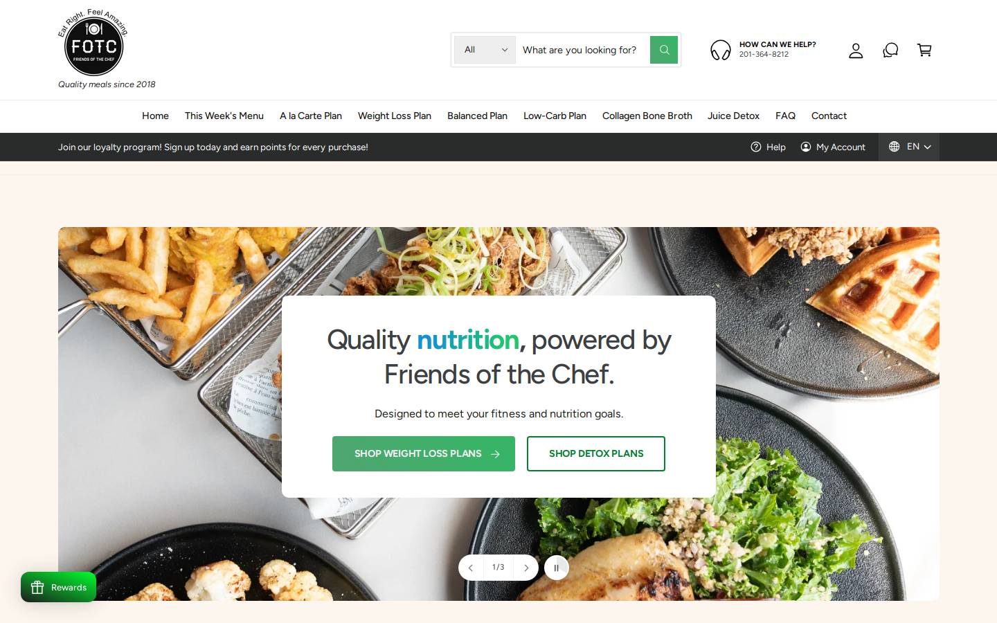friendsofthechef.com homepage screenshot