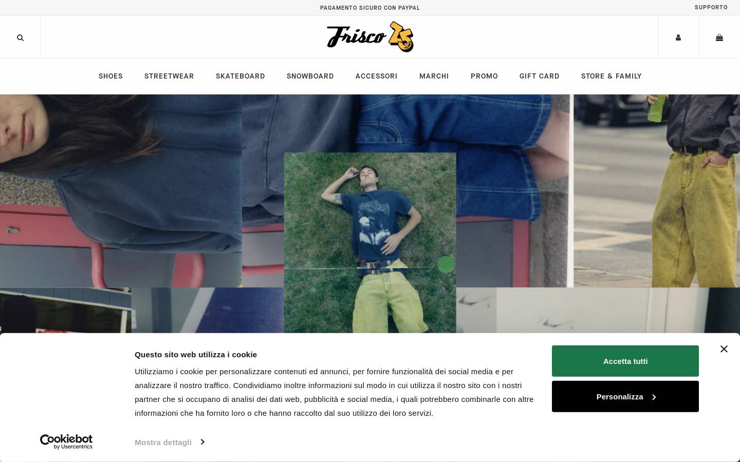 Frisco Shop homepage screenshot