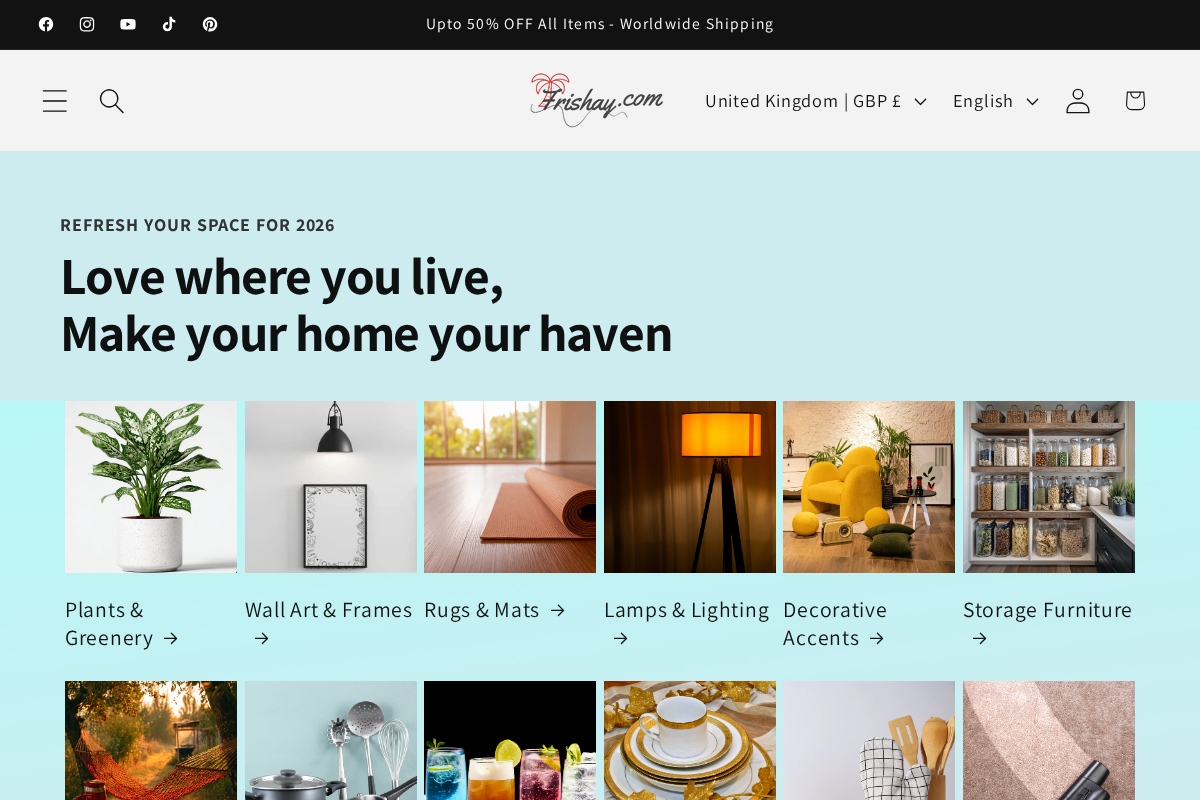 frishay.com homepage screenshot