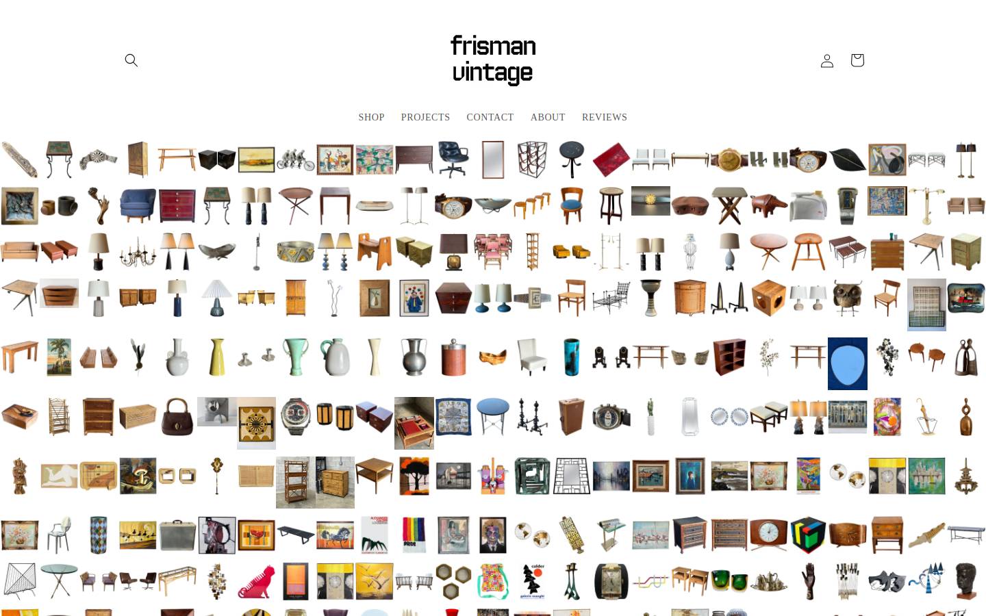 frismanvintage.com homepage screenshot