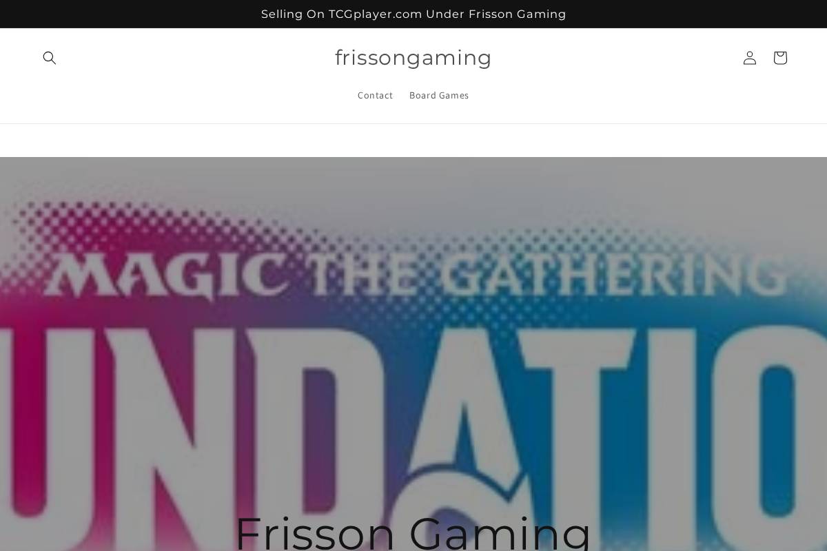 frissongaming.org homepage screenshot