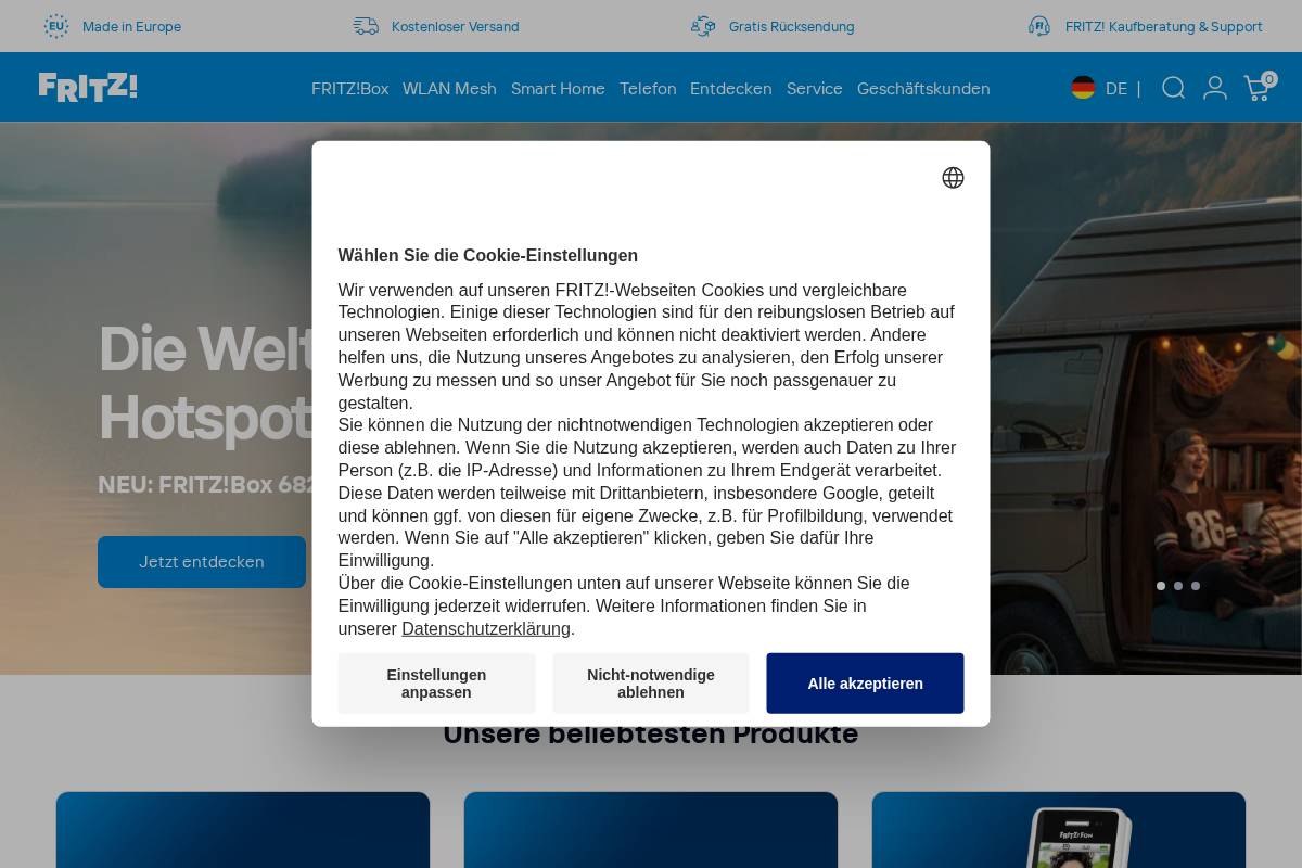 AVM homepage screenshot