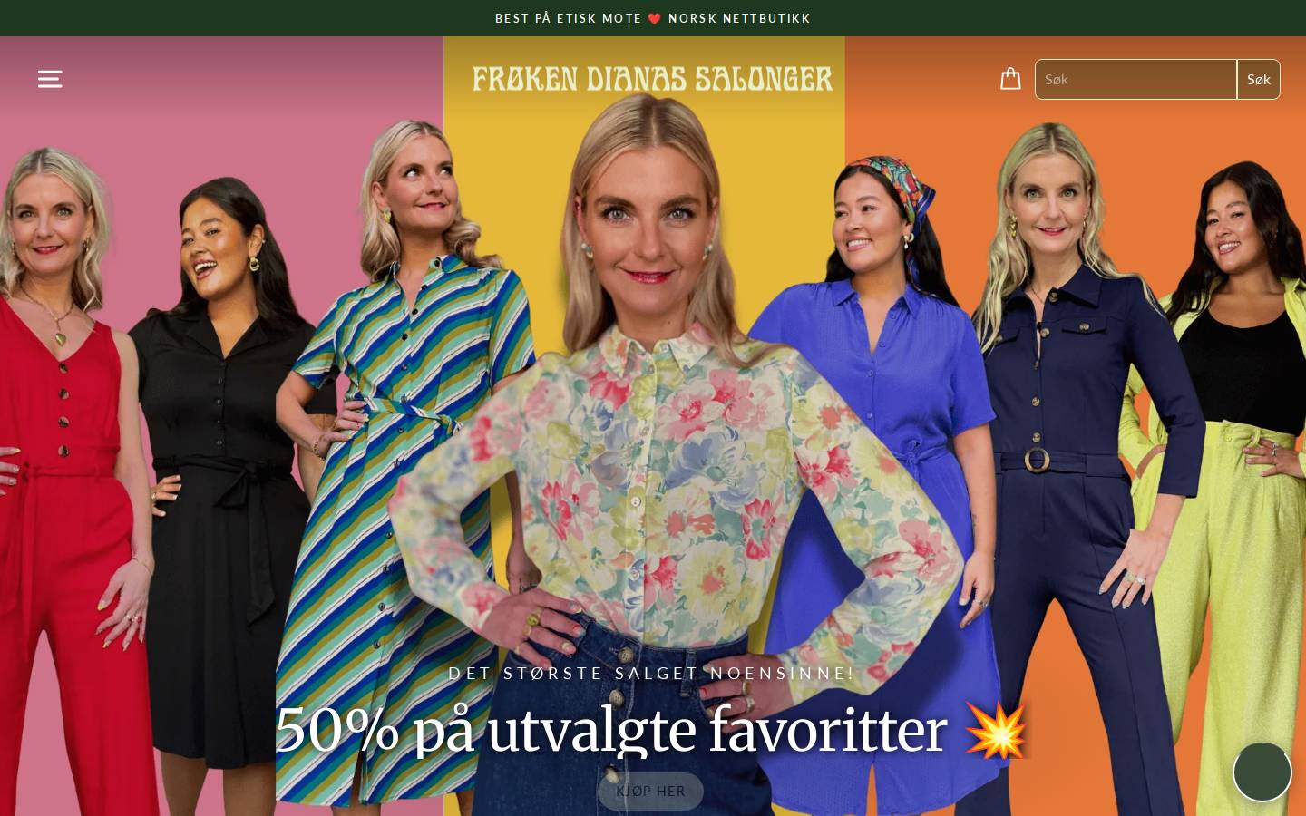 frokendianassalonger.no homepage screenshot