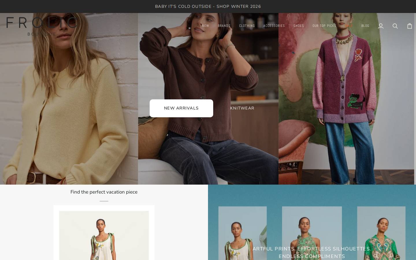 frolicgirls.com.au homepage screenshot