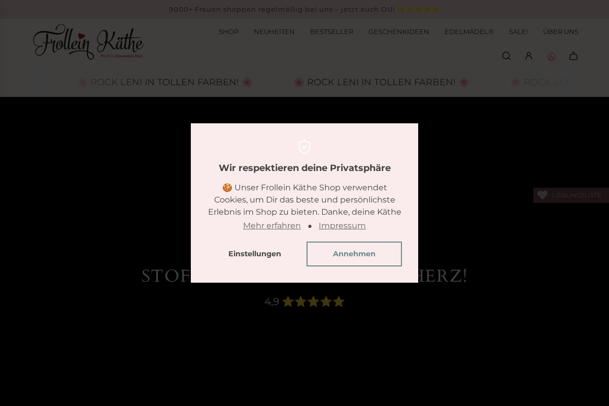 FROLLEIN KÄTHE Shop homepage screenshot