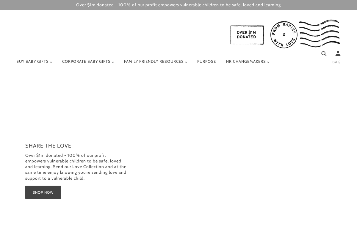 frombabieswithlove.org homepage screenshot