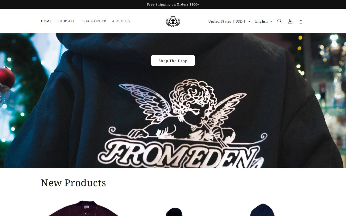 fromeden.us homepage screenshot