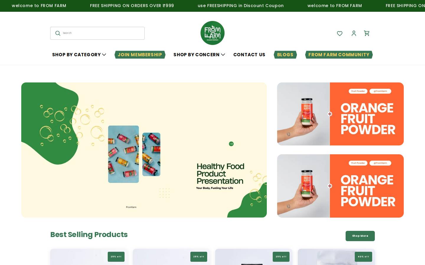 fromfarm.co homepage screenshot
