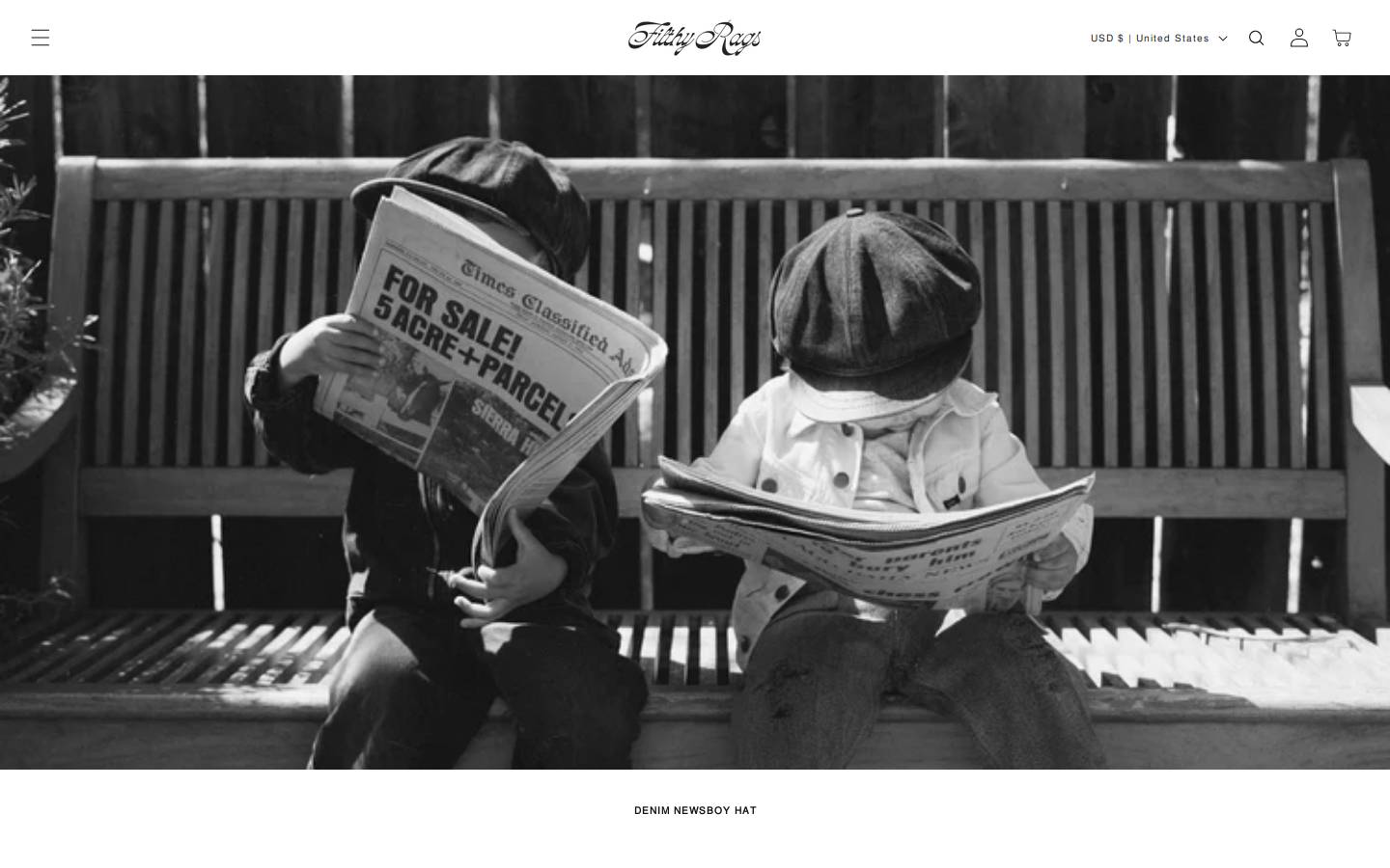 fromfilthyrags.com homepage screenshot