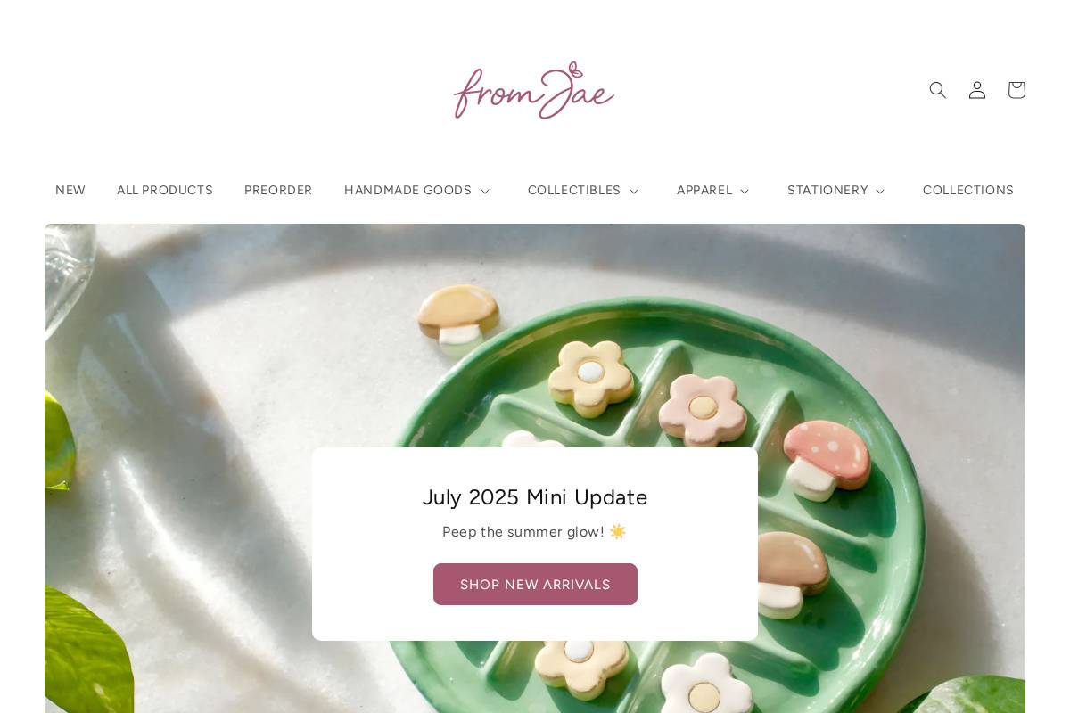 fromjae.com homepage screenshot