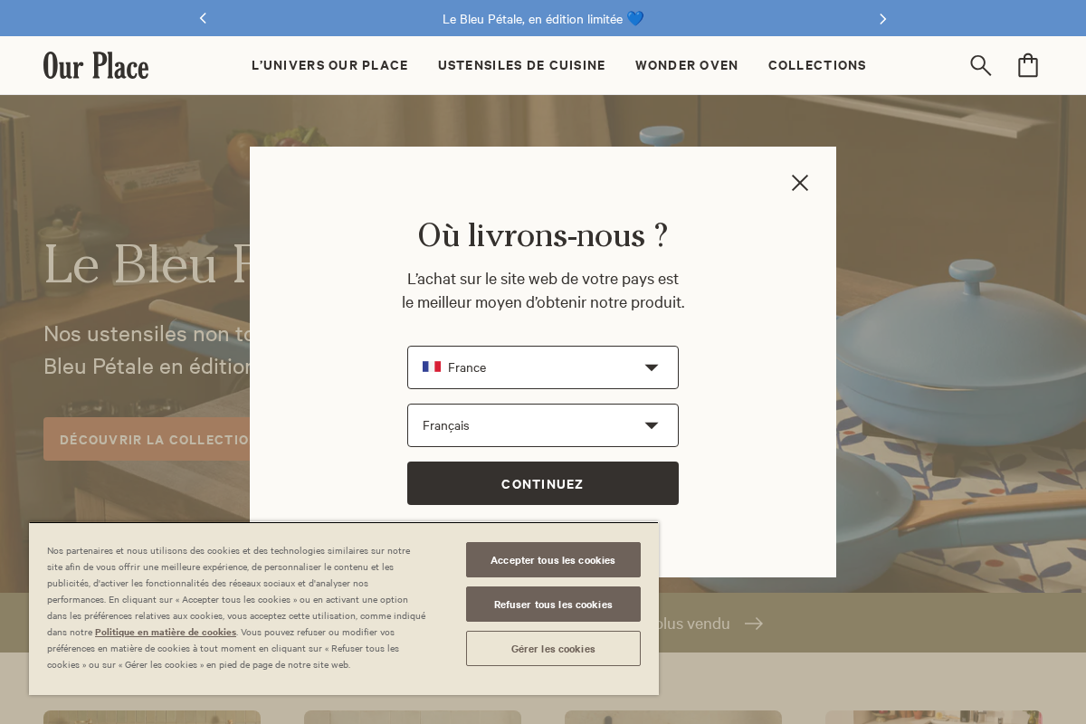 Our Place homepage screenshot