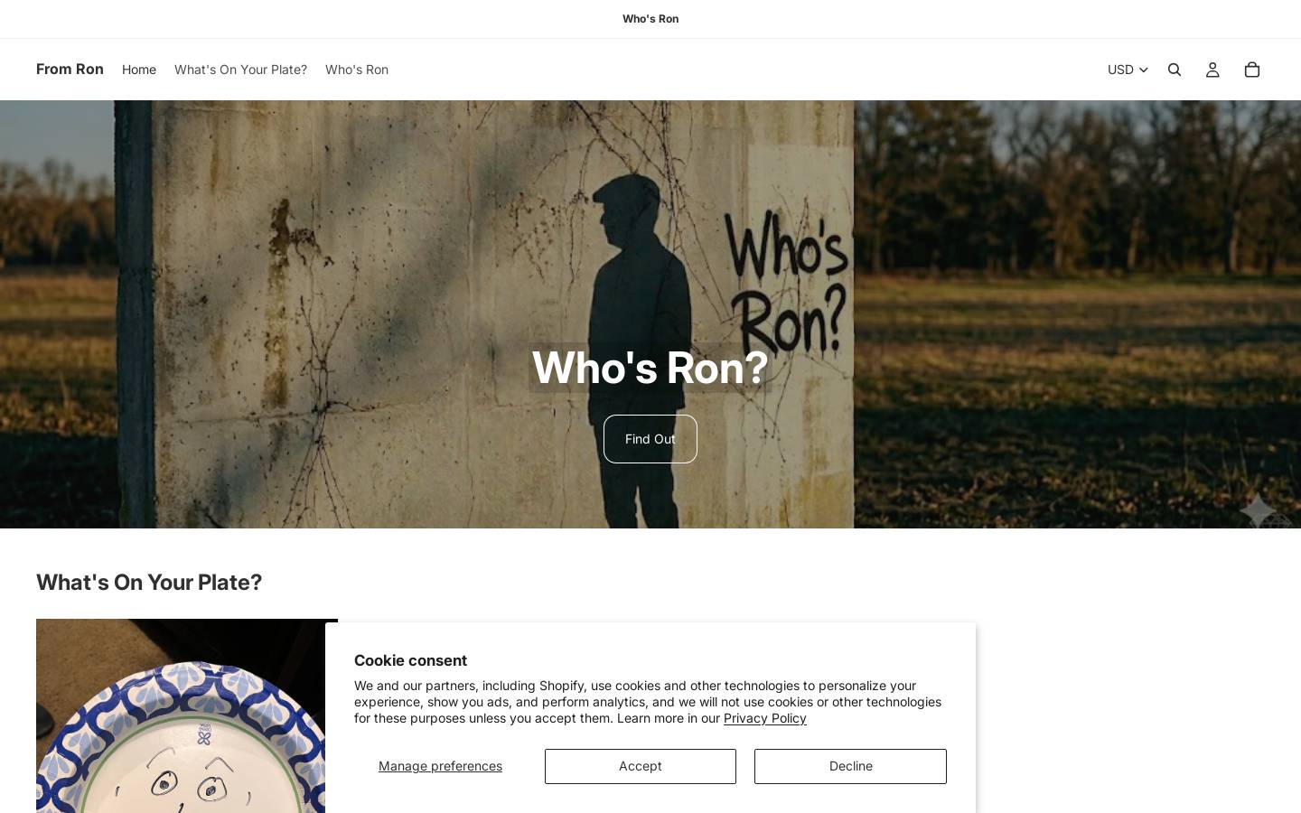 fromron.com homepage screenshot