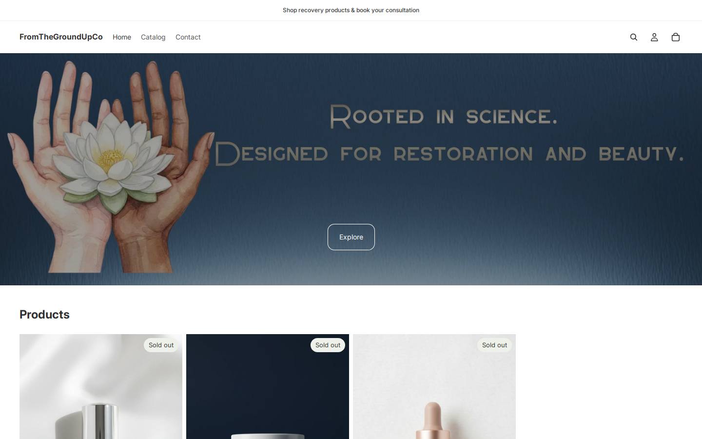 fromthegroundupco.com homepage screenshot
