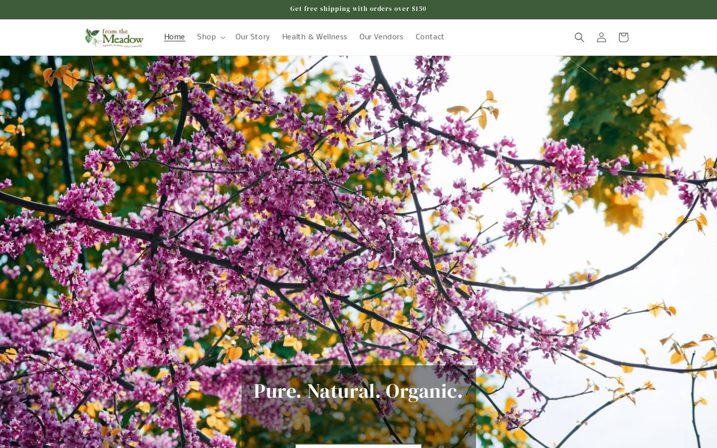 fromthemeadow.com homepage screenshot