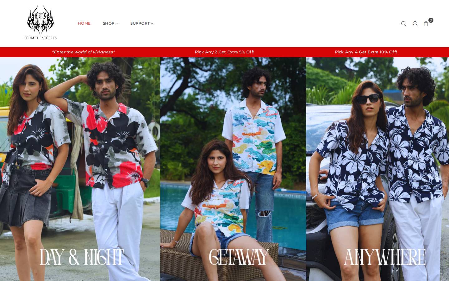 fromthestreets.in homepage screenshot