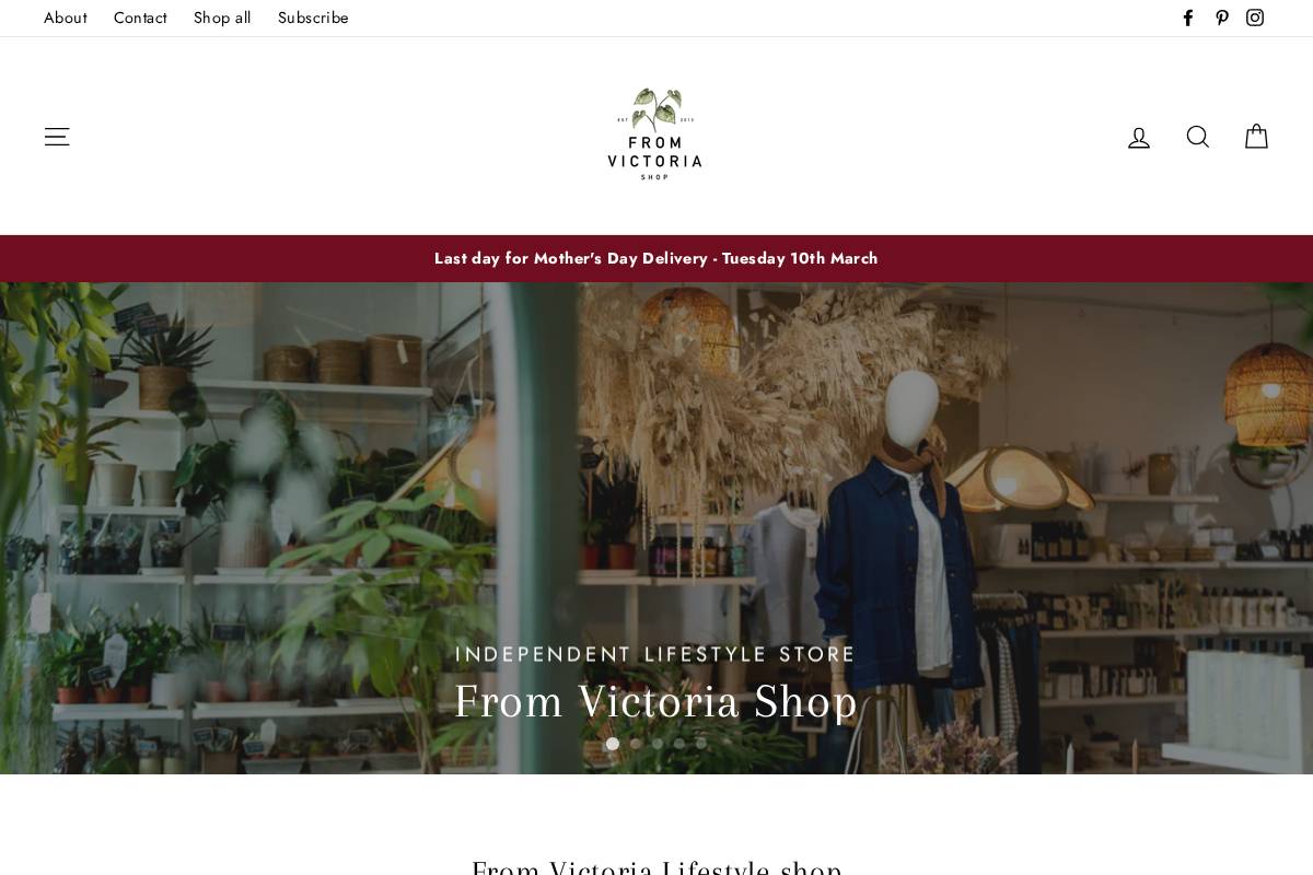 fromvictoria.co.uk homepage screenshot