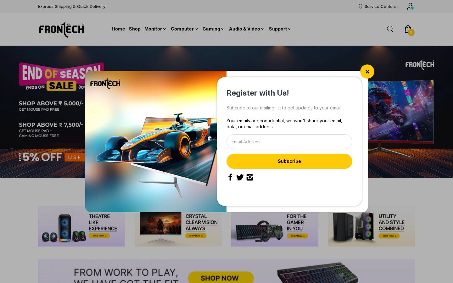 frontechonline.com homepage screenshot