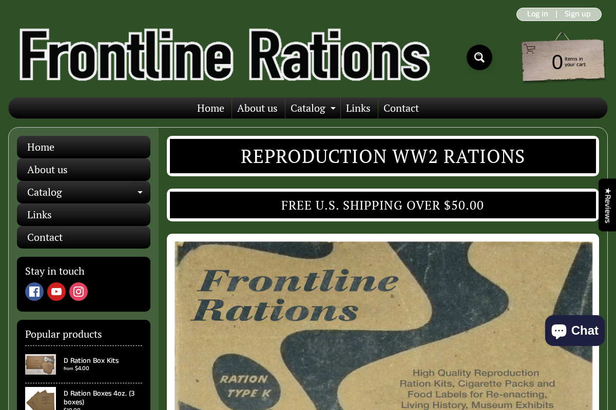 frontlinerations.com homepage screenshot