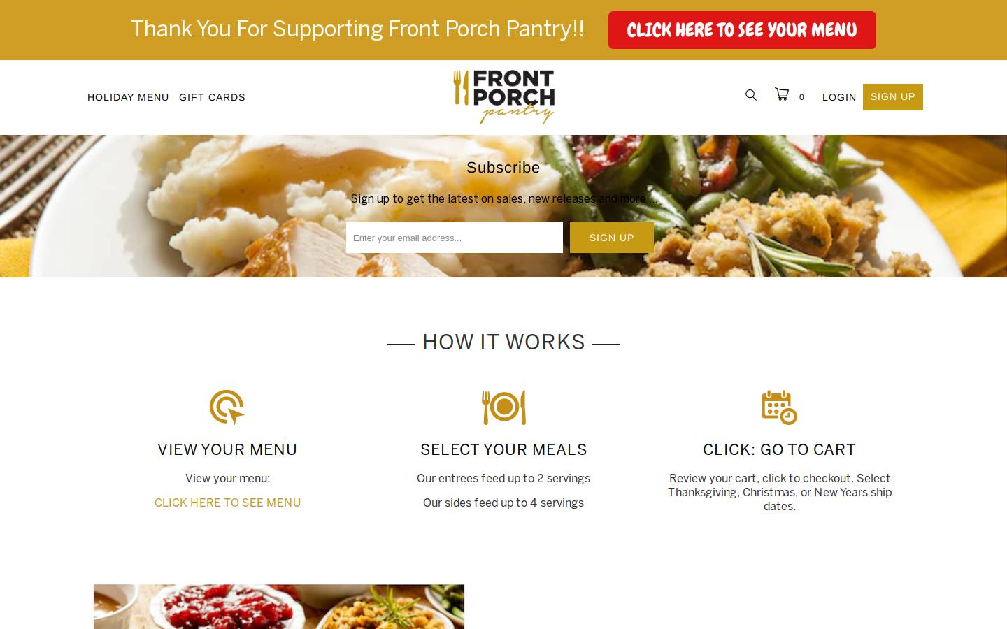 frontporchholiday.com homepage screenshot