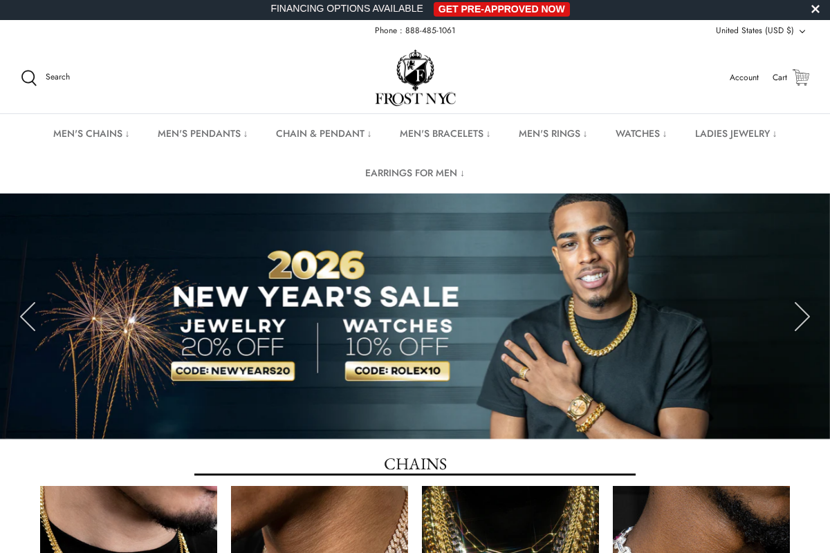 Frost NYC homepage screenshot