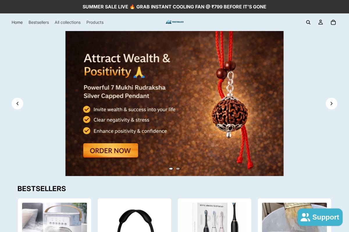 frostwalker.in homepage screenshot