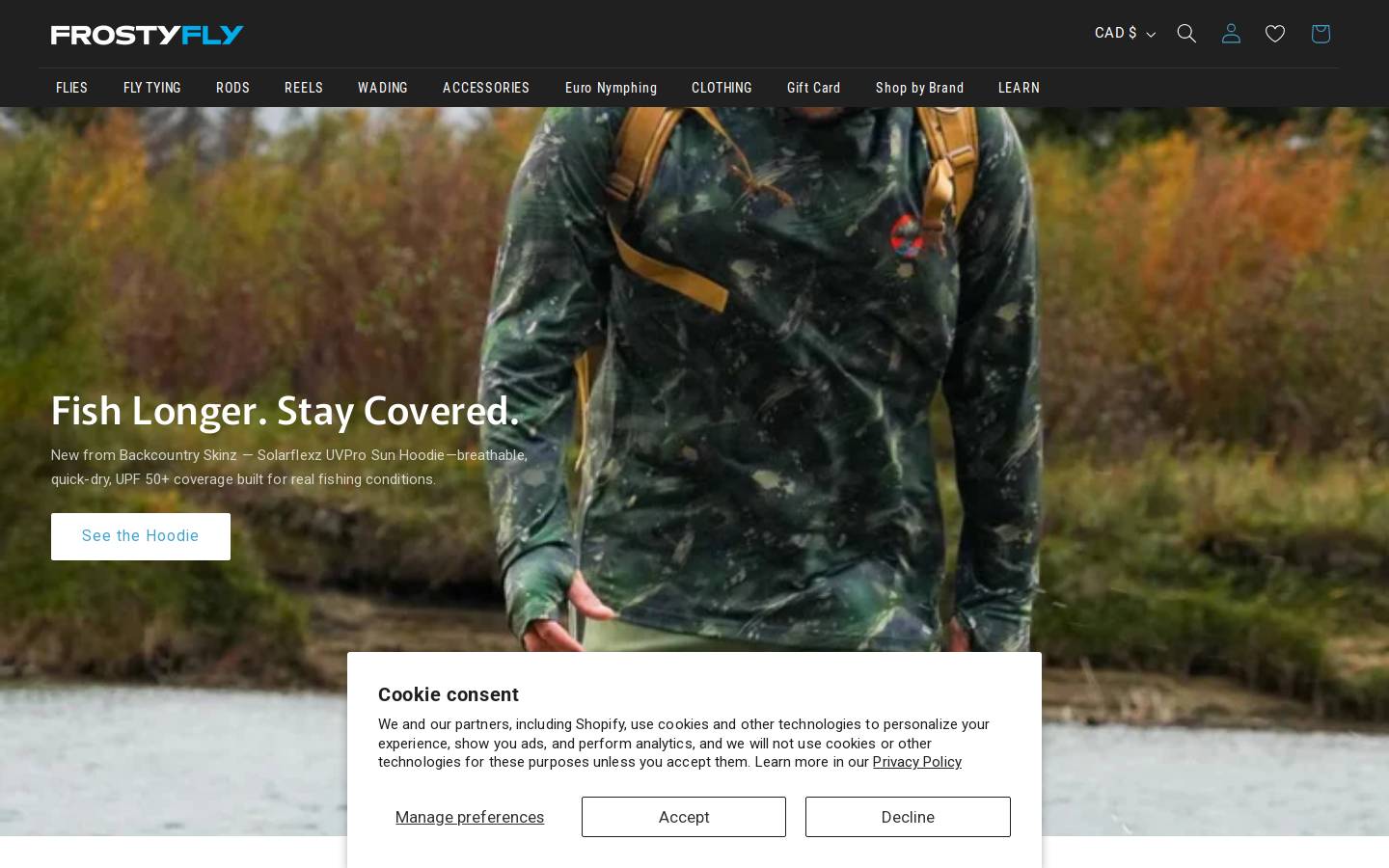 frostyfly.com homepage screenshot