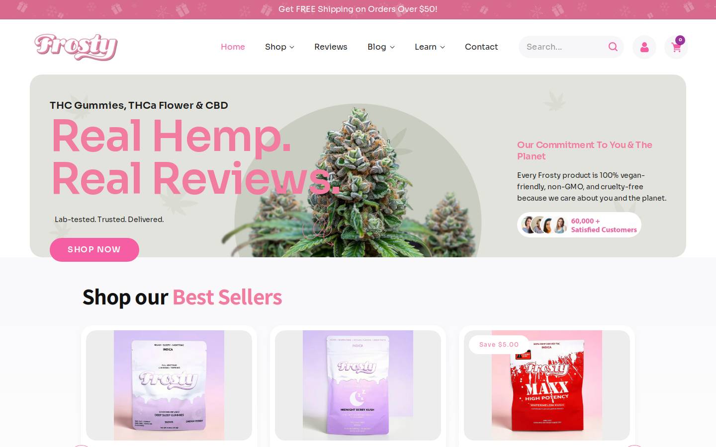 frostygummies.com homepage screenshot