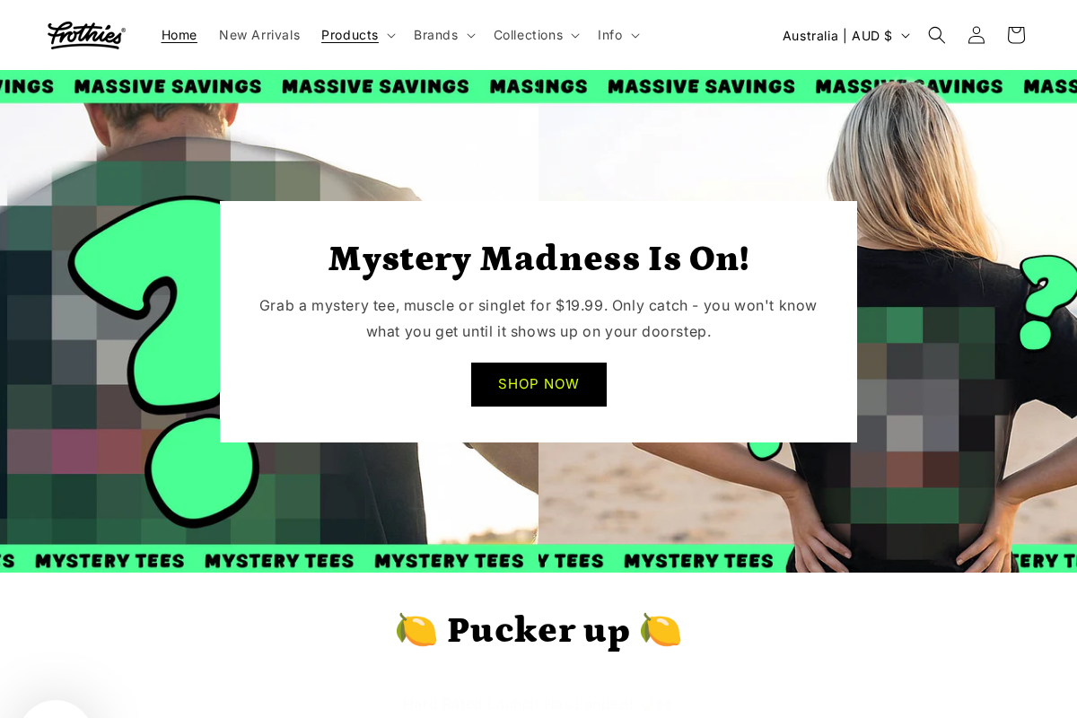 Frothies homepage screenshot