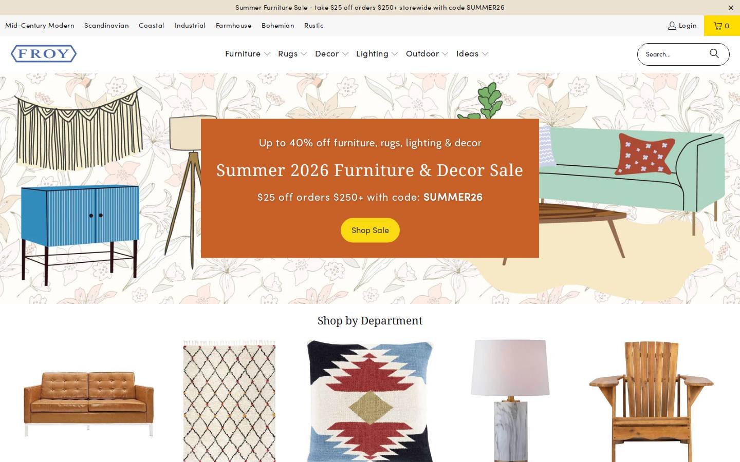 FROY homepage screenshot
