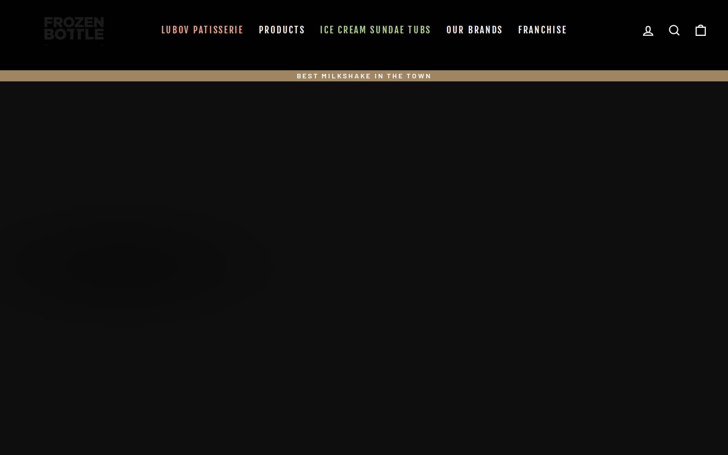 frozenbottle.com homepage screenshot