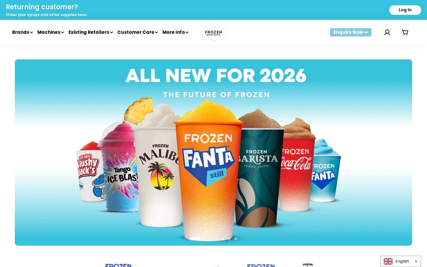 Frozen Brothers homepage screenshot