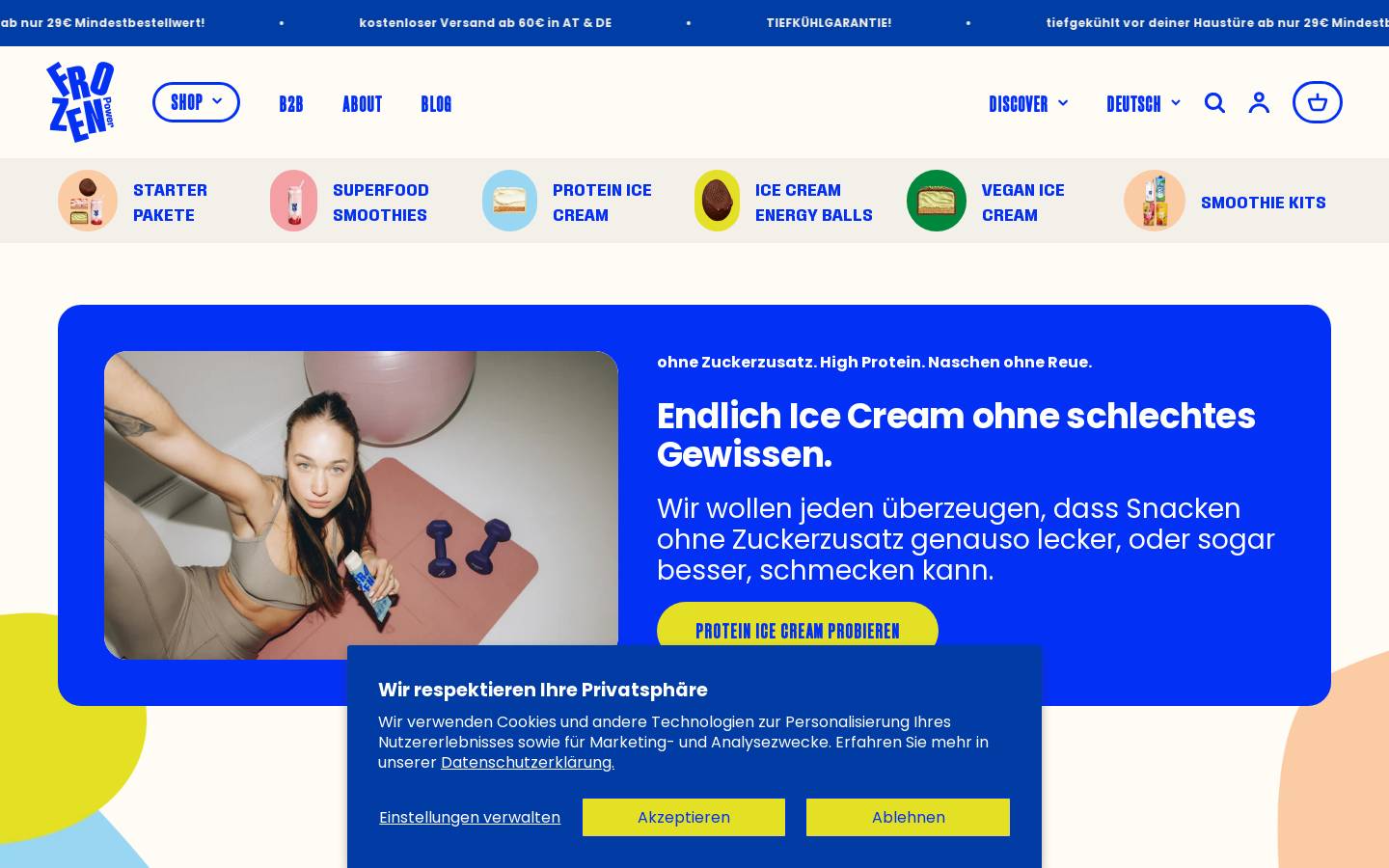 frozenpower.com homepage screenshot