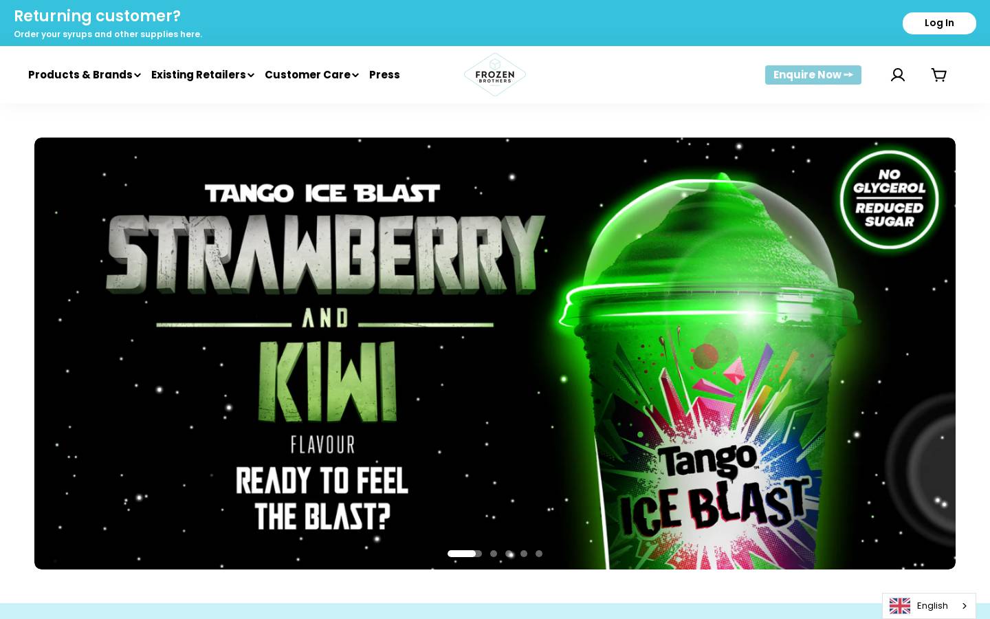 frozenstore.com homepage screenshot