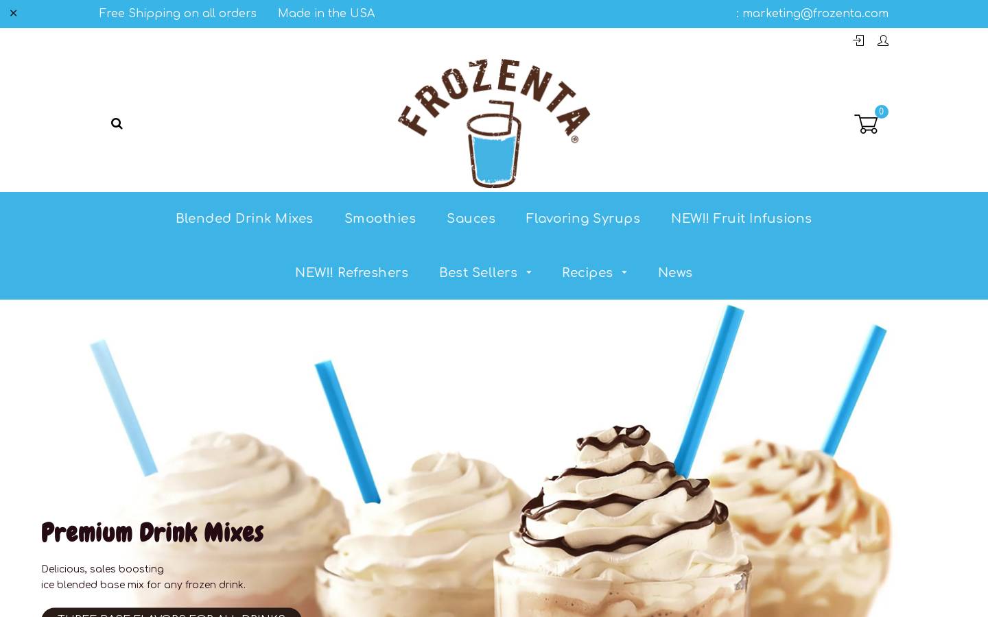 frozenta.com homepage screenshot