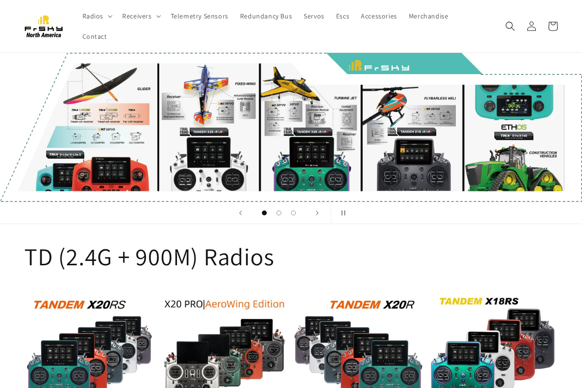 FrSky North America homepage screenshot