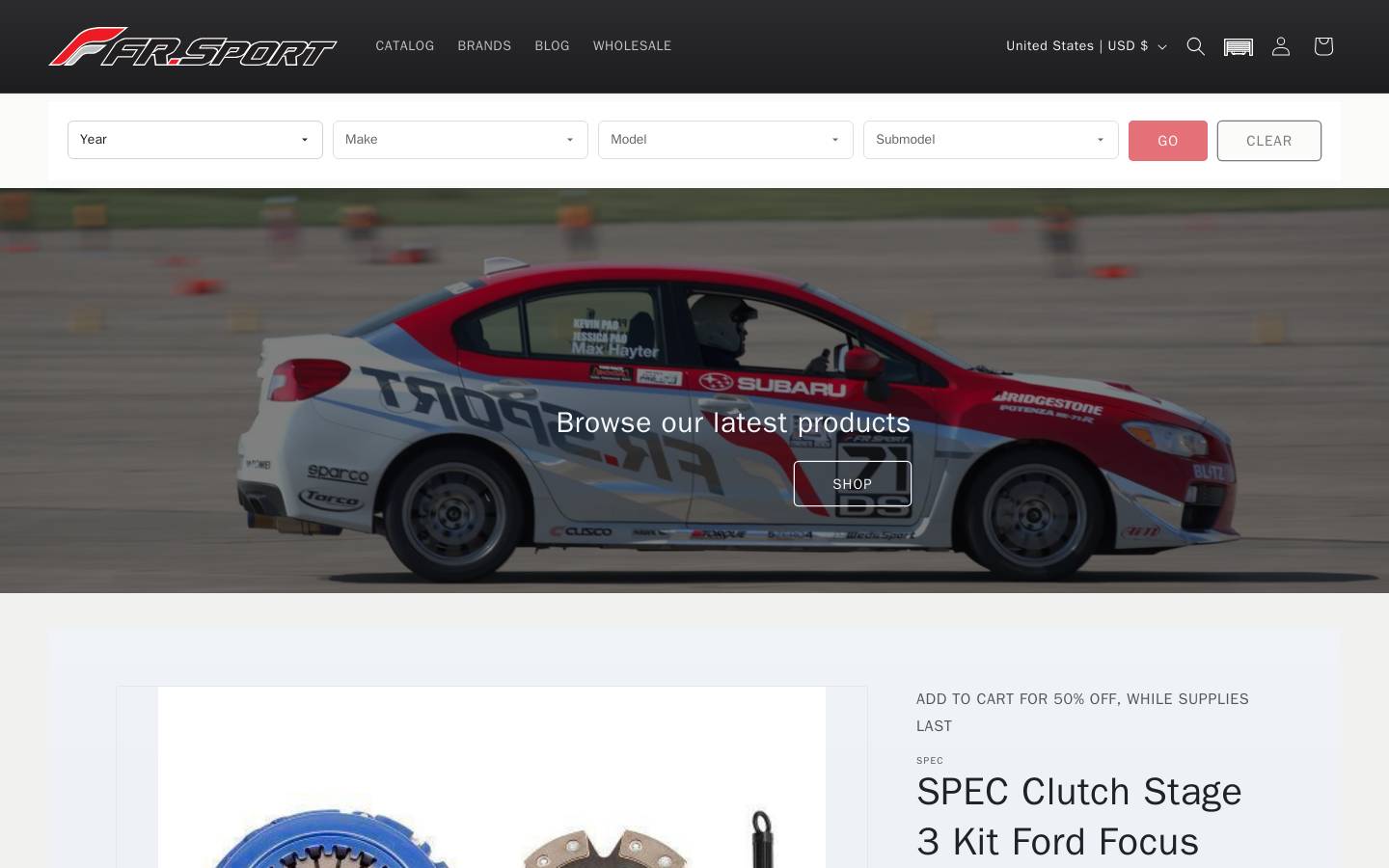 FR Sport homepage screenshot