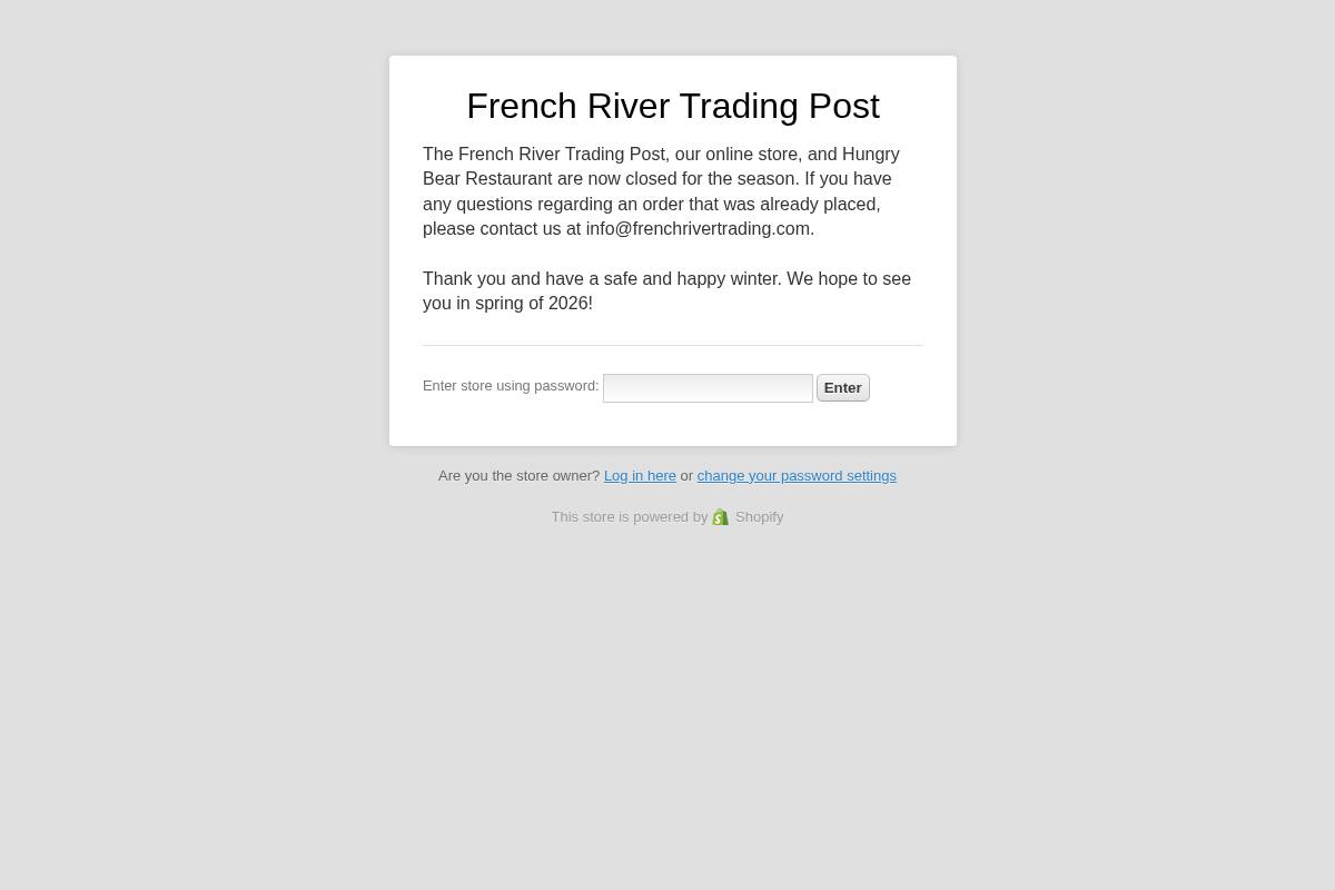 frtpstore.com homepage screenshot