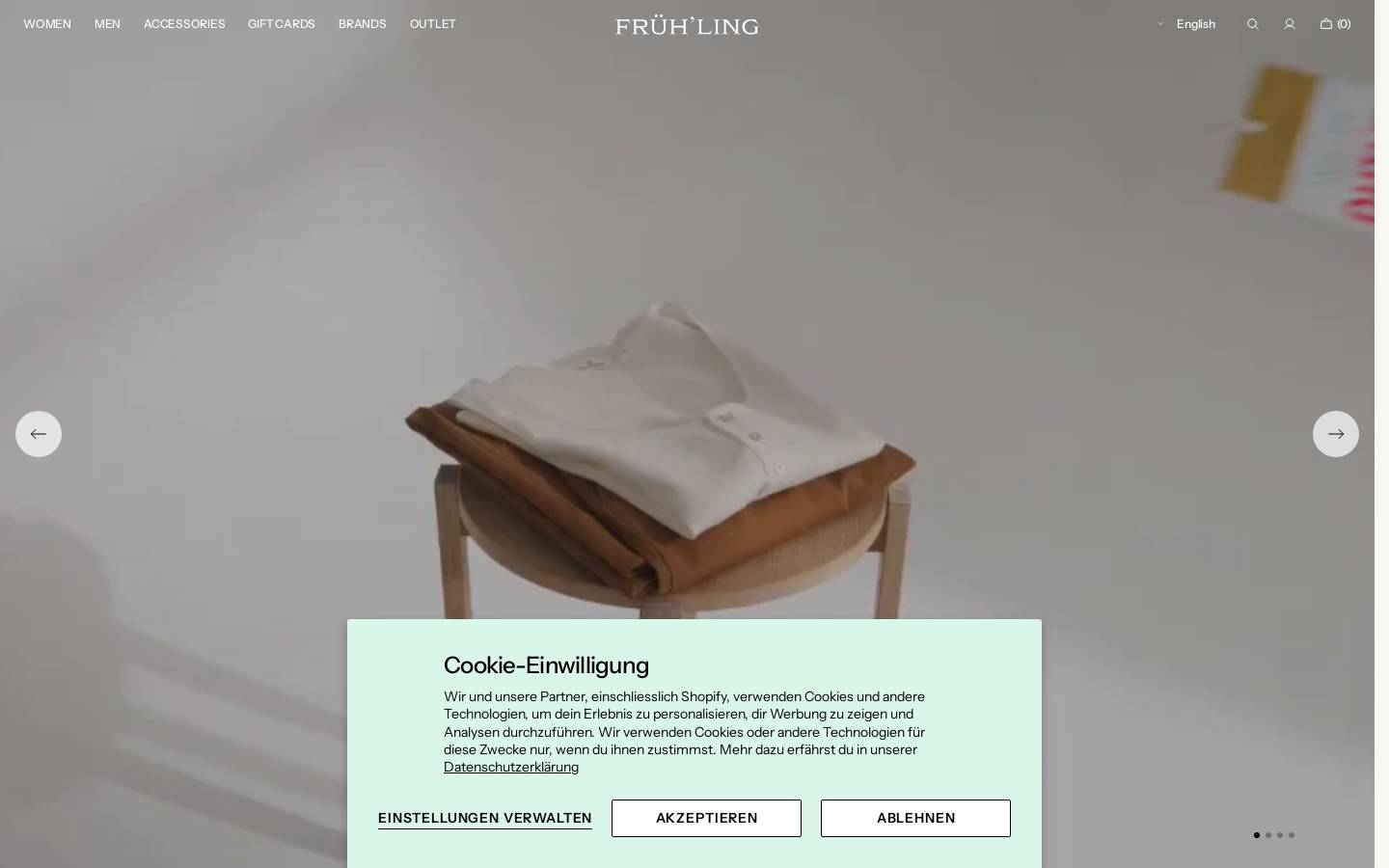 fruehling.ch homepage screenshot