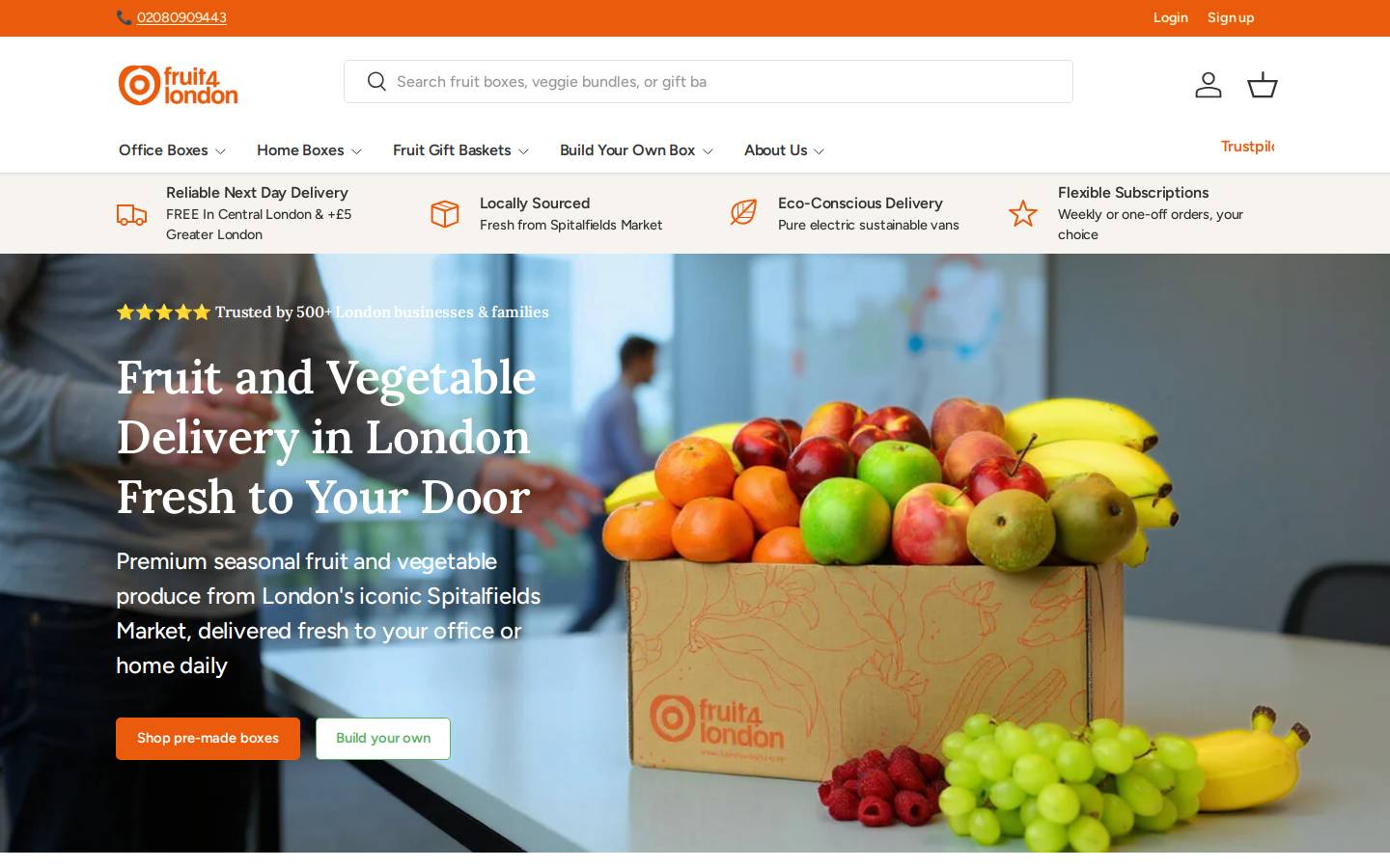 Fruit 4 London homepage screenshot