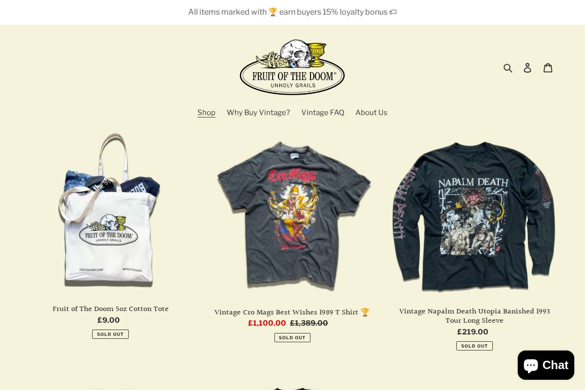 fruitdoom.com homepage screenshot