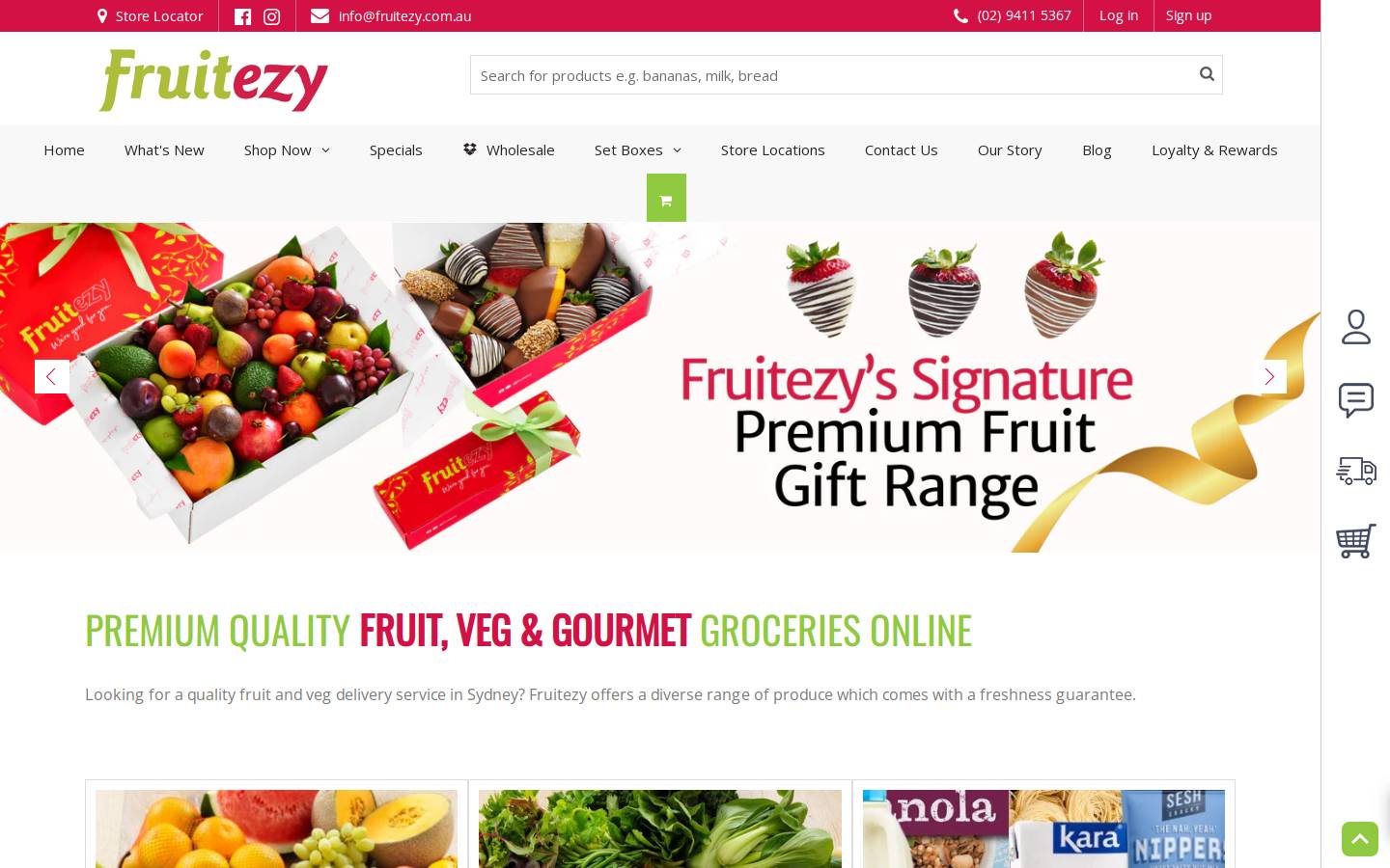 fruitezy.com.au homepage screenshot