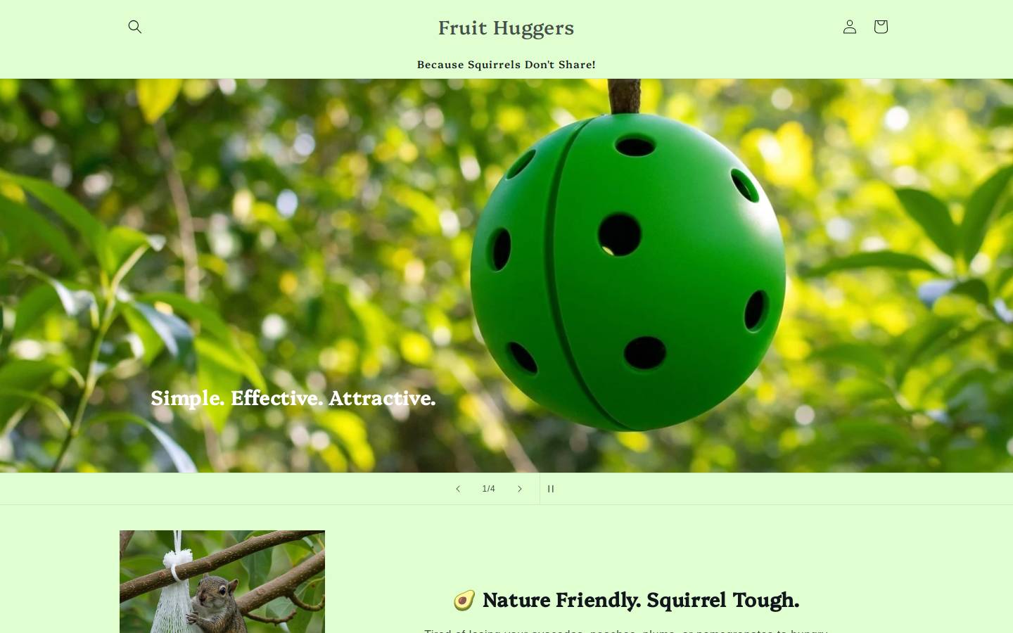 fruithuggers.com homepage screenshot