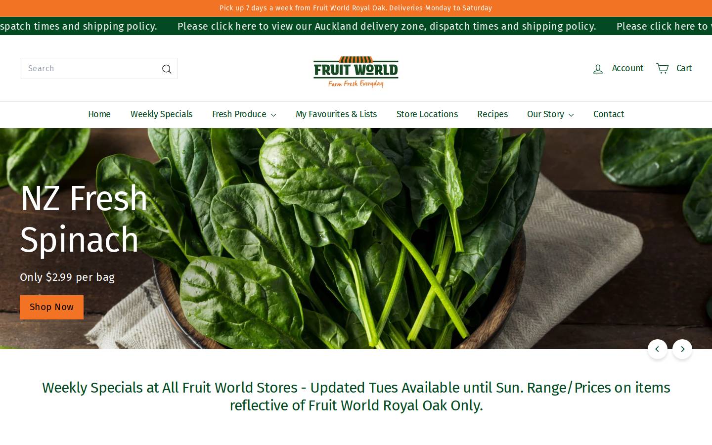 fruitworld.co.nz homepage screenshot