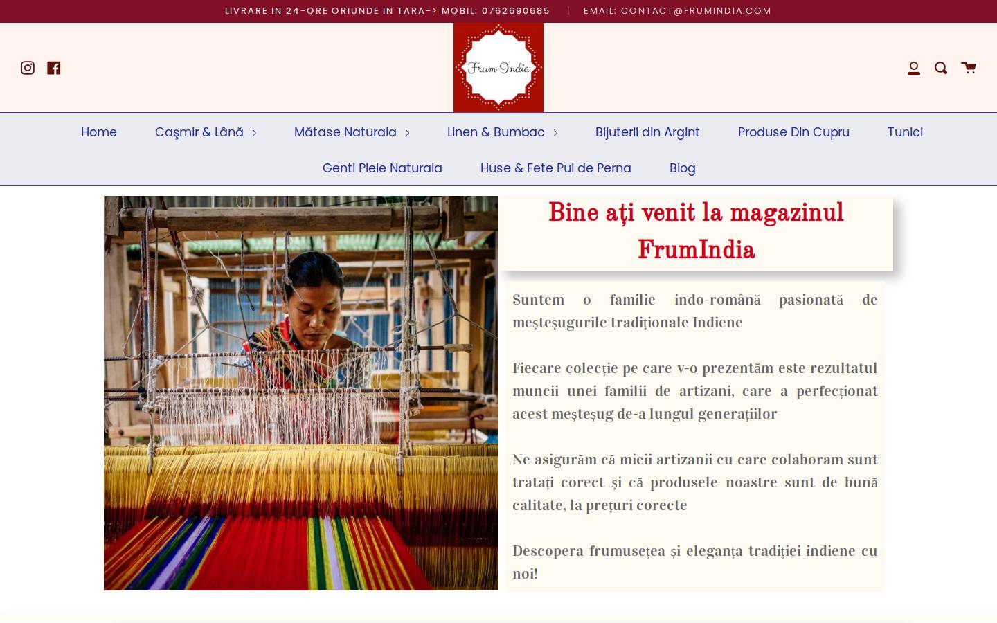 frumindia.store homepage screenshot