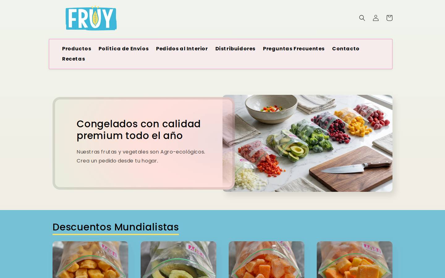 frutosrojosuy.com homepage screenshot