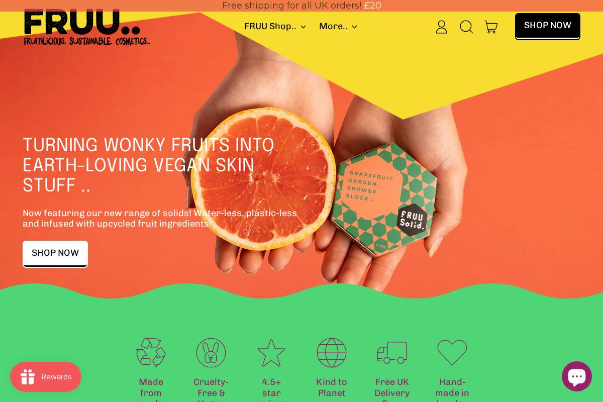 FRUU.. homepage screenshot