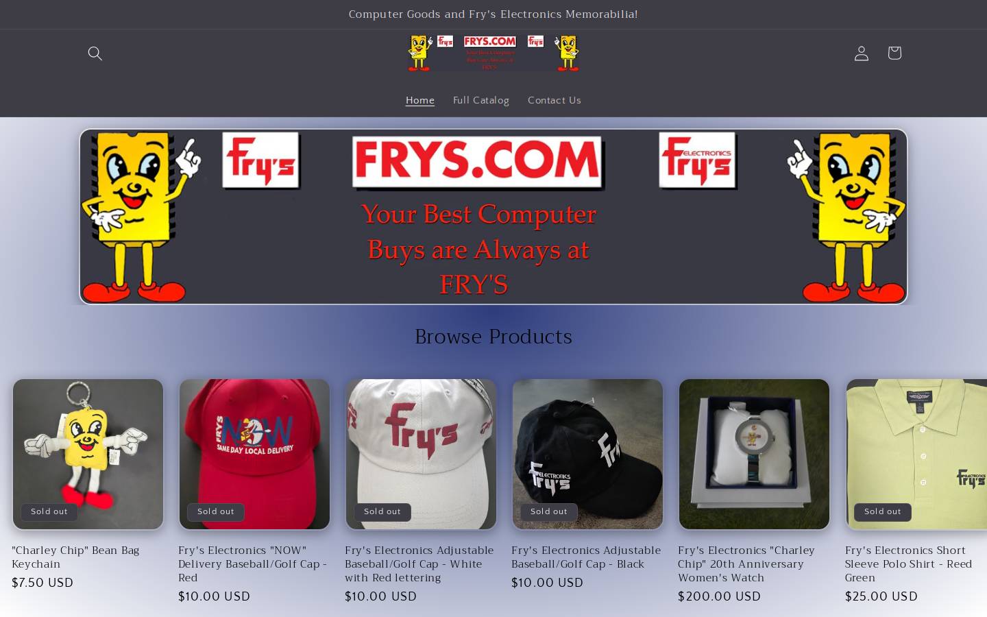Fry's Electronics homepage screenshot