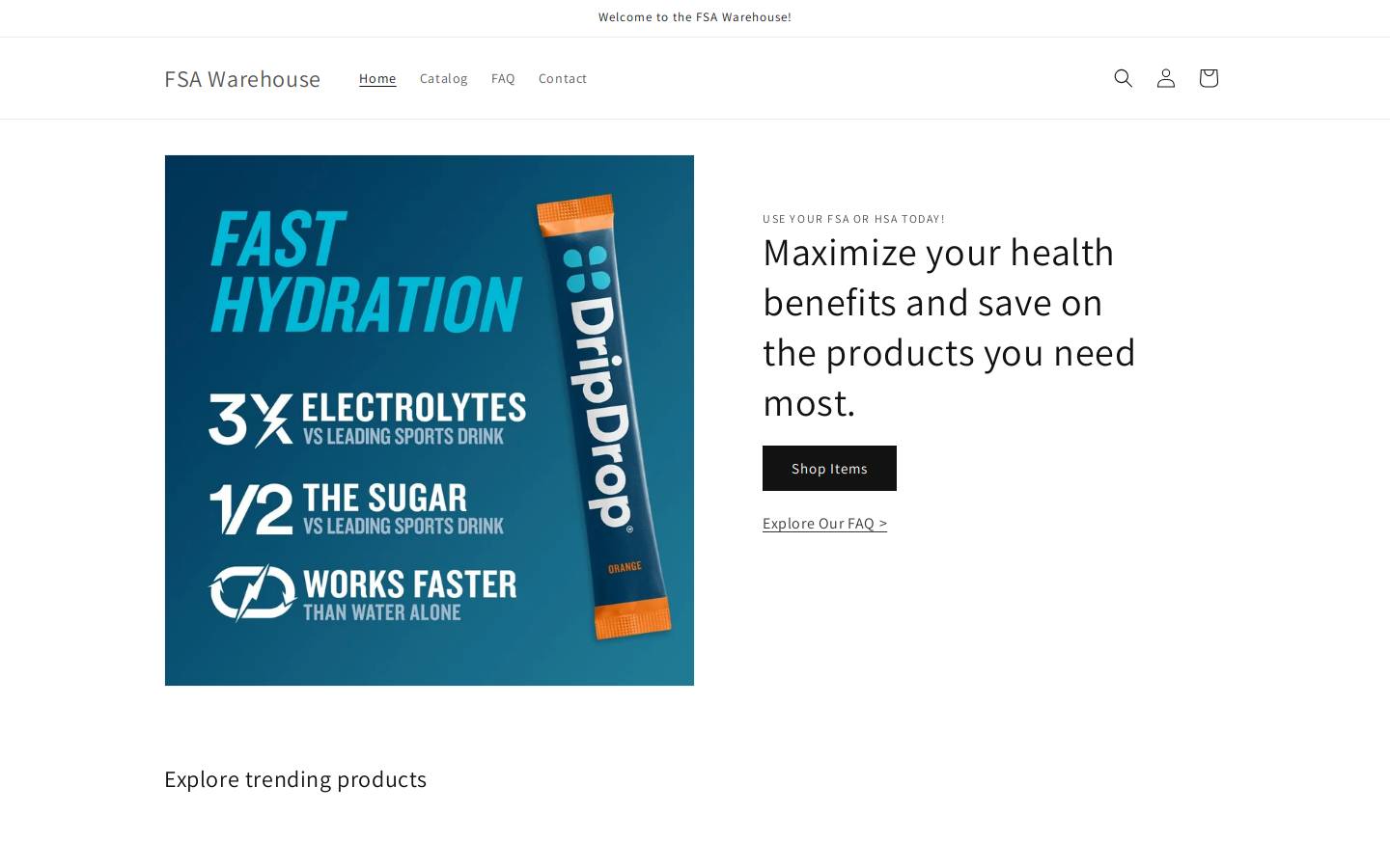 fsa-warehouse.com homepage screenshot
